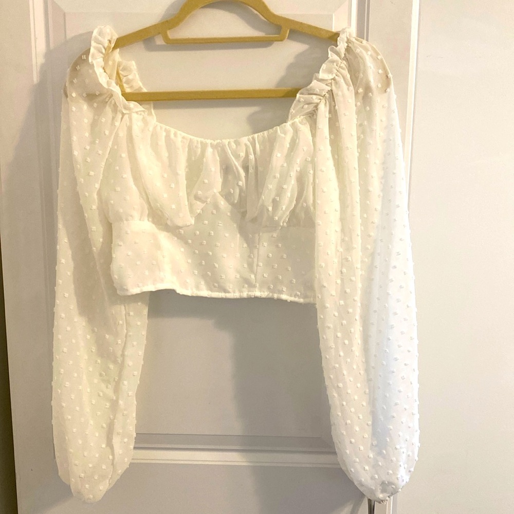 Never worn white long sleeve top